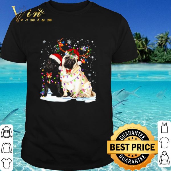 Original Santa Pugs Reindeer Merry Christmas shirt