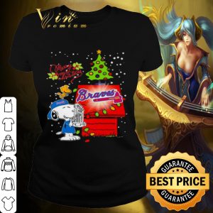 Pretty Snoopy Braves Atlanta Football Merry Christmas shirt 1