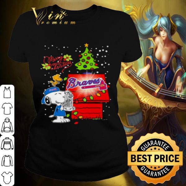 Pretty Snoopy Braves Atlanta Football Merry Christmas shirt