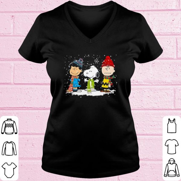 Top Charlie Brown Snoopy and Lucy Van Pelt Merry Christmas shirt