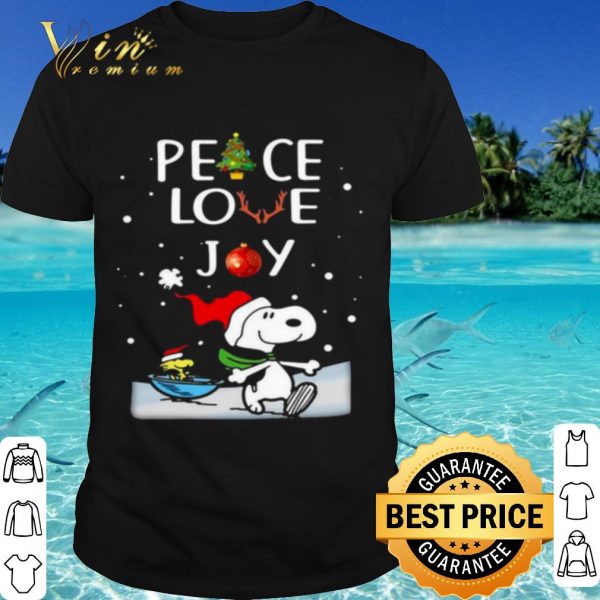 Original Snoopy peace love joy Christmas shirt