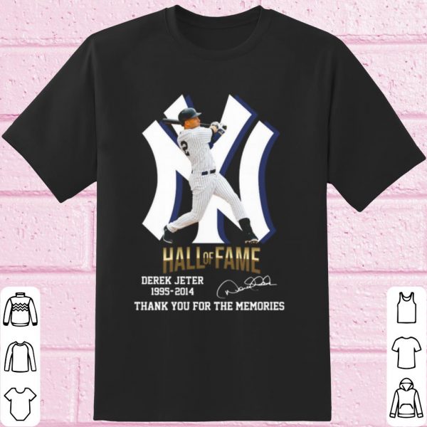 Original New York Yankees Derek Jeter 1995 2014 Hall Of Fame Signature shirt