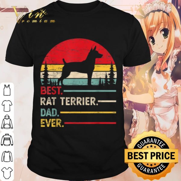 Cool Rat Terrier Best Dad Ever Dog Vintage shirt