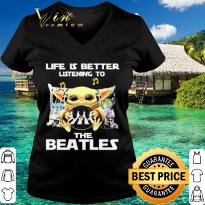 Original Baby Yoda Life Is Better Listening To The Beatles shirt 2