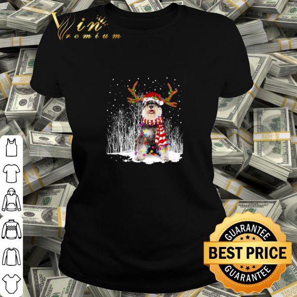Cool Reindeer Schnauzer Snow Christmas shirt