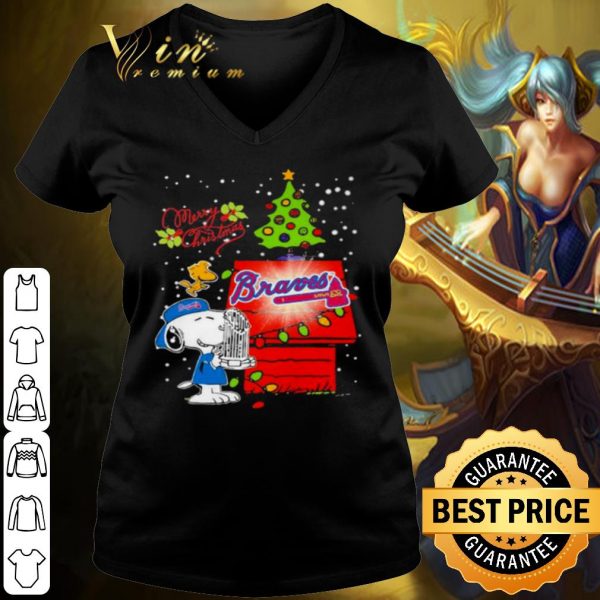 Pretty Snoopy Braves Atlanta Football Merry Christmas shirt