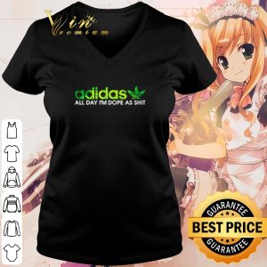 Cool Weed adidas all day I'm dope as shit shirt 2
