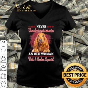 Cool Never Underestimate An Old Woman With A Cocker Spaniel shirt 2