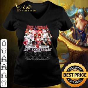 Pretty Oklahoma Sooners 126th Anniversary Thank The Memories Signature shirt 2