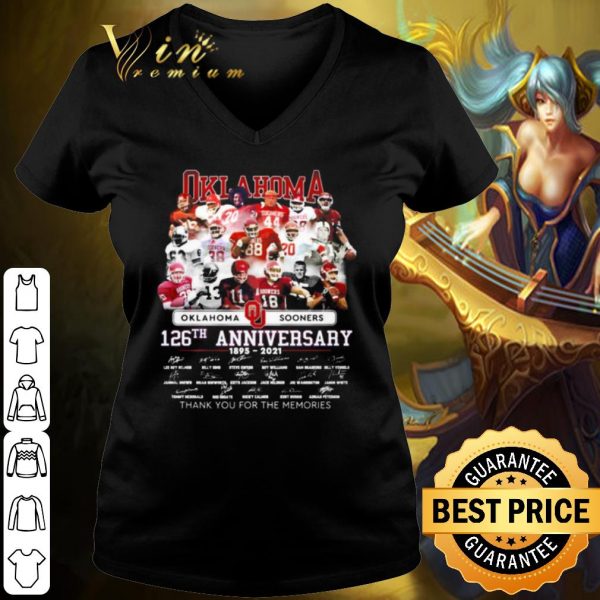 Pretty Oklahoma Sooners 126th Anniversary Thank The Memories Signature shirt