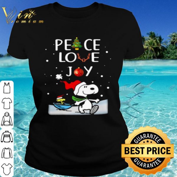 Original Snoopy peace love joy Christmas shirt