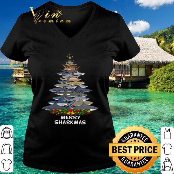 Original Merry Sharkmas Tree Shark Christmas shirt