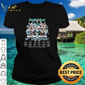 Original Miami Dolphins 56th Anniversary Thank You For The Memories Signature shirt 1