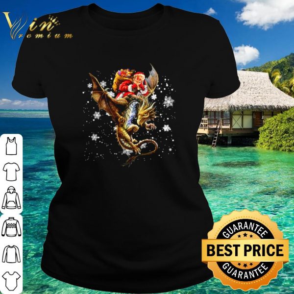 Original Santa riding dragon Christmas shirt