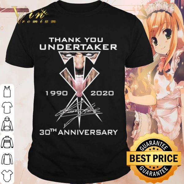 Cool Thank You Undertaker 1990 2020 30th Anniversary shirt