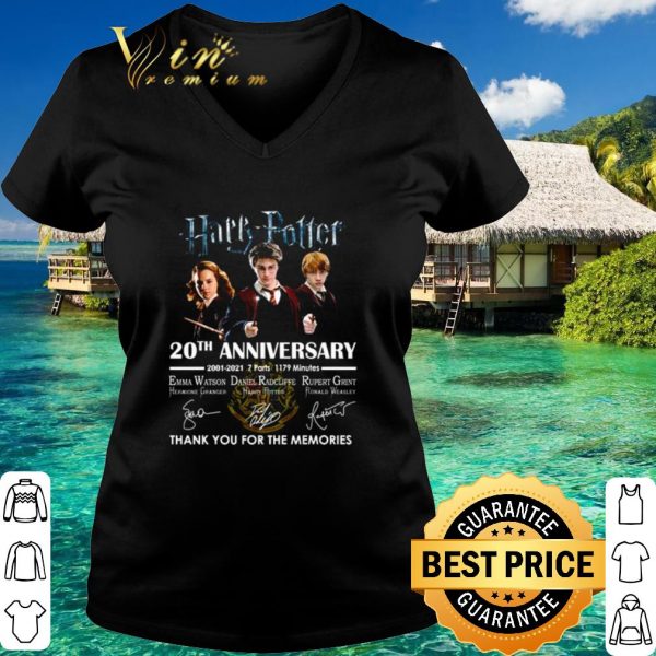 Original Harry Potter 20th Anniversary Thank you for the memories Signature shirt