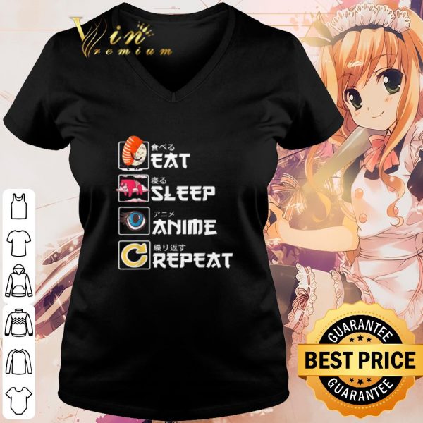Pretty Eat Sleep Anime Repeat shirt