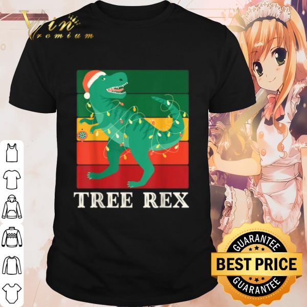 Cool Dinosaur Pajama Tree Rex Christmas shirt