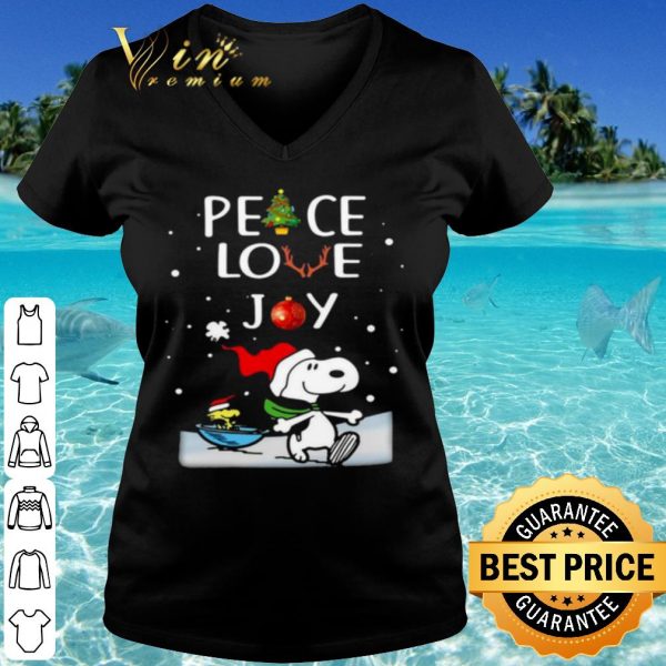 Original Snoopy peace love joy Christmas shirt