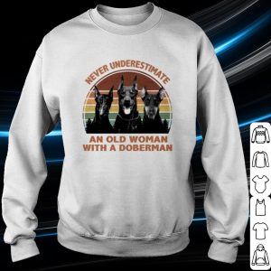 Original Never Underestimate An Old Woman With A Doberman Vintage shirt 2