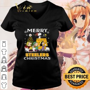 Pretty Snoopy and Charlie Merry Steelers Christmas shirt 2