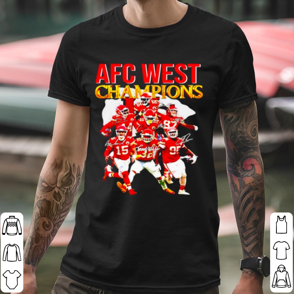 d7811ba4 top kansas city chiefs afc west champions signatures shirt 4 - Top Kansas City Chiefs Afc West Champions Signatures shirt