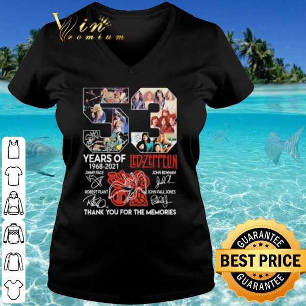 Top 53 Years Of Led Zeppflin Thank You For The Memories Signuature shirt