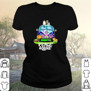 Cool Peace Love Hippie Snoopy Peanuts Woodtosck shirt 1