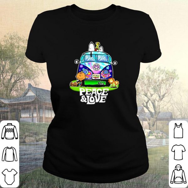 Cool Peace Love Hippie Snoopy Peanuts Woodtosck shirt