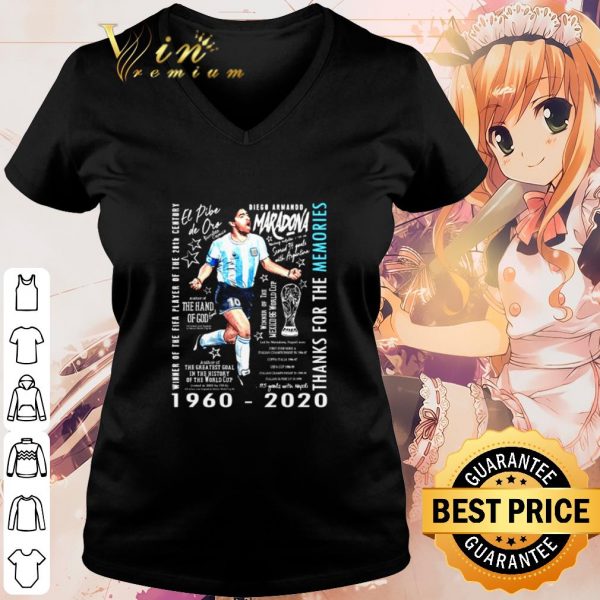Cool Diego Maradona winner of the fifa player of the 20th century 1960 2020 shirt