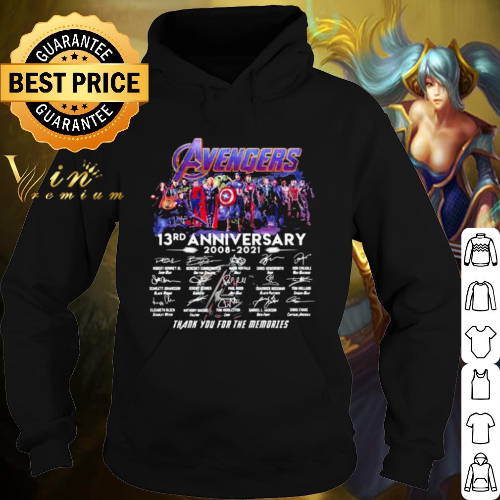 dcc6c652 pretty avengers 13rd anniversary 2008 2021 thank the memories signature shirt 4 - Pretty Avengers 13rd Anniversary 2008 2021 Thank The Memories Signature shirt
