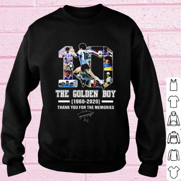 Top Maradona 10 the golden boy 1960 2020 thank you for the memories shirt