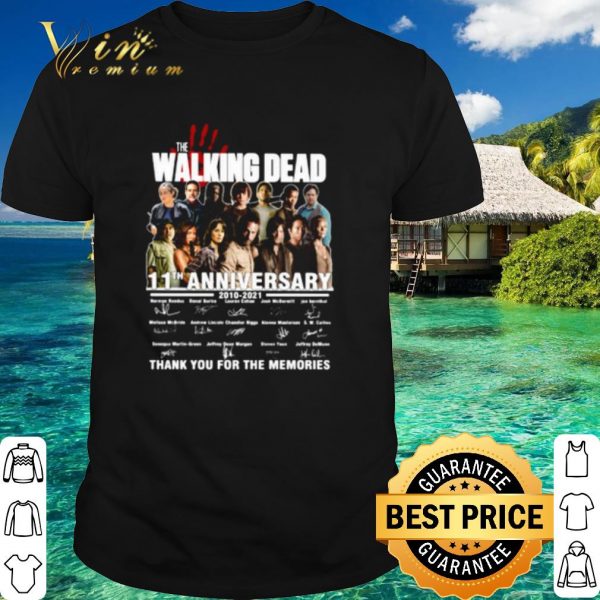 Top The Walking Dead 11th Anniversary Thank You For The Memories Signature shirt