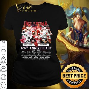 Pretty Oklahoma Sooners 126th Anniversary Thank The Memories Signature shirt 1