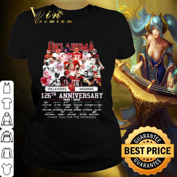 Pretty Oklahoma Sooners 126th Anniversary Thank The Memories Signature shirt