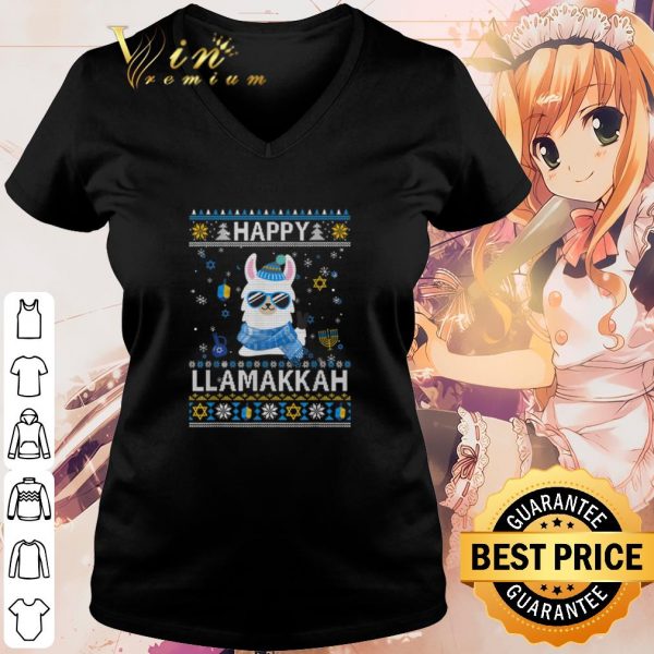 Pretty Happy Llamakkah Christmas shirt