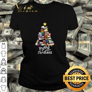 Cool Merry Christmas Librarian Tree shirt 1
