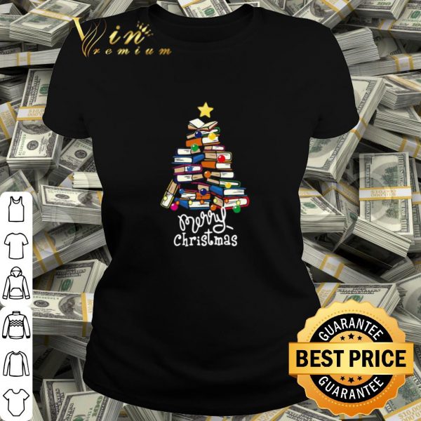 Cool Merry Christmas Librarian Tree shirt
