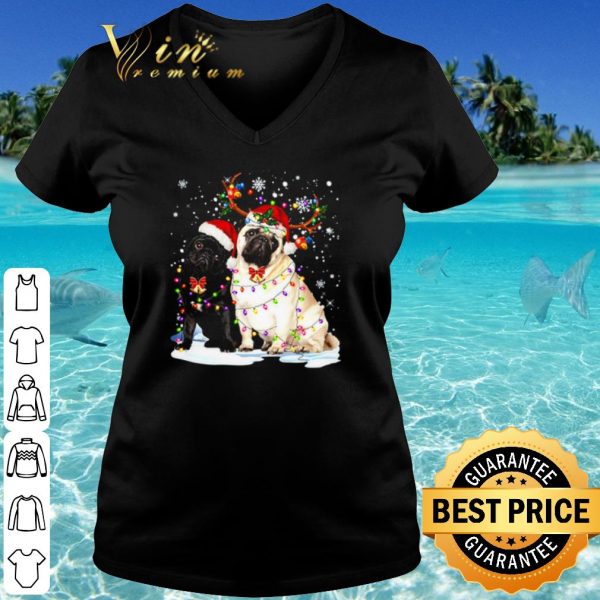Original Santa Pugs Reindeer Merry Christmas shirt