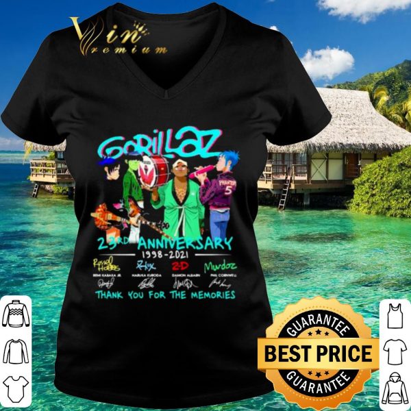 Pretty Gorillaz 23rd Anniversary 1998 2021 Thank You The Memories Signature shirt