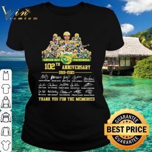 Top Green Bay Packersga Anniversary Thank You For The Memories Signatures shirt 1
