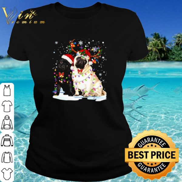 Original Santa Pugs Reindeer Merry Christmas shirt
