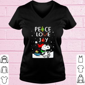 Top Santa Snoopy peace love joy Christmas shirt 1