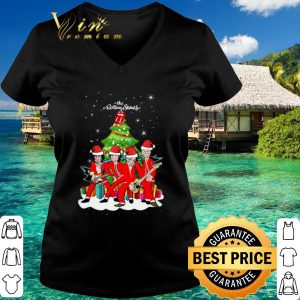 Original The Rolling Stones Santa Claus Guitar Tree Christmas shirt 2
