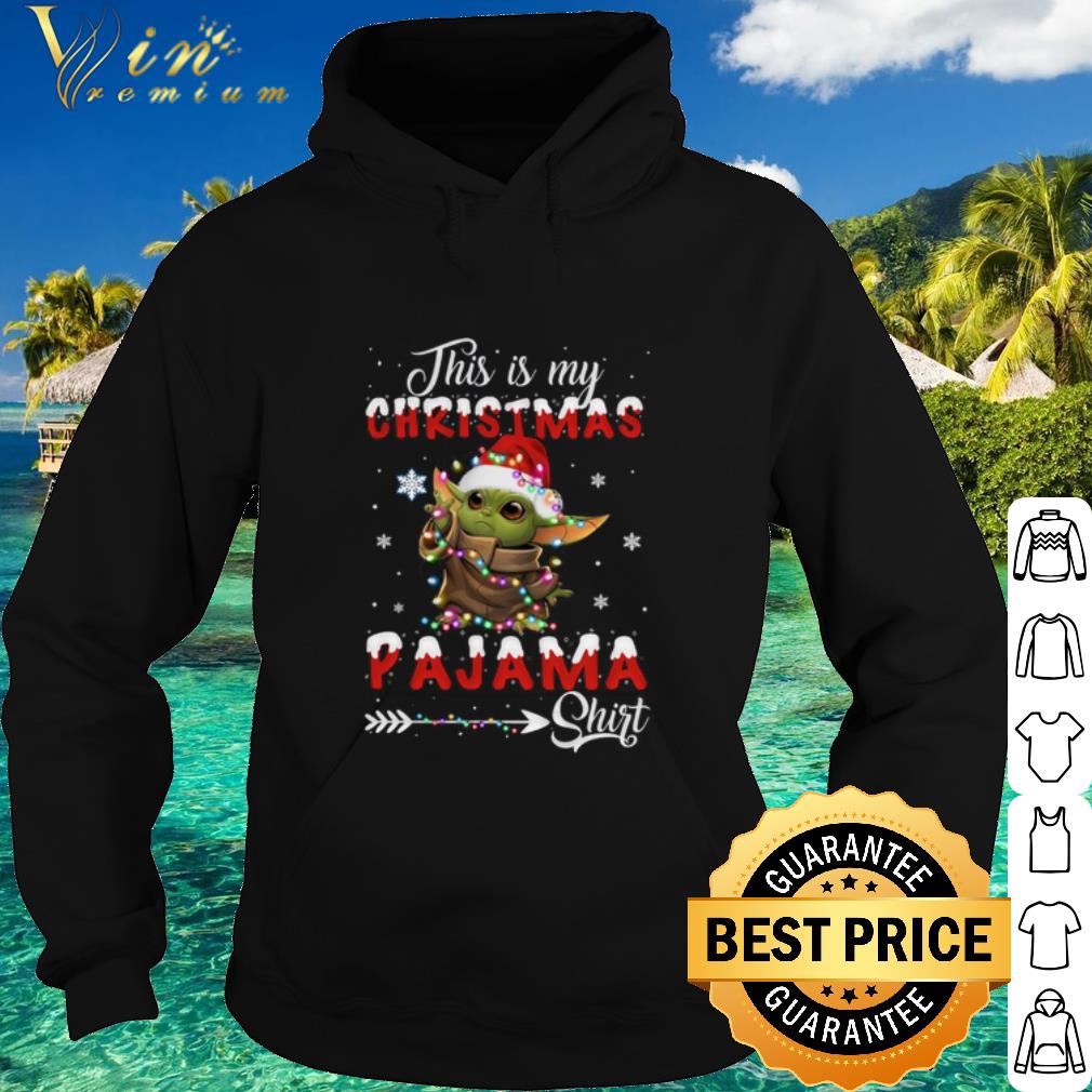 f67463cc top baby yoda this is my christmas pajama shirt christmas light shirt 4 - Top Baby Yoda This is my Christmas Pajama shirt Christmas light shirt