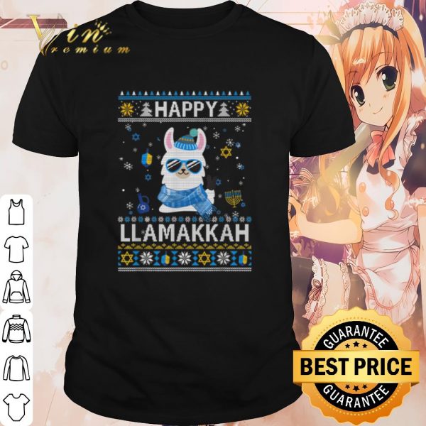 Pretty Happy Llamakkah Christmas shirt