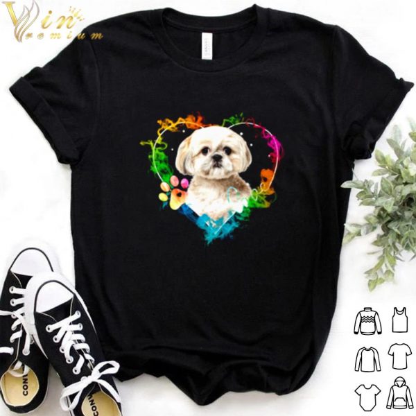 Cool Shih Tzu Heart Color shirt