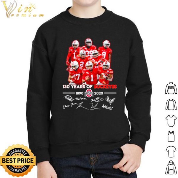 Top 130 Years Of Ohio State Buckeyes 1890 2020 Signatures shirt