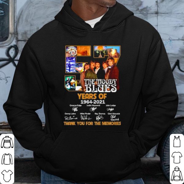 Cool 57 Years Of The Moody Blues Thank You For The Memories Signature shirt