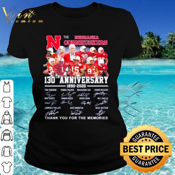 Cool The Nebraska Cornhuskers Anniversary Signature Thank The Memories shirt